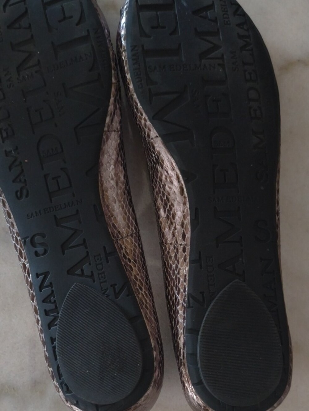 Sam Edelman Bronze Metallic Jeweled Ballet Flats - Picture 3 of 5